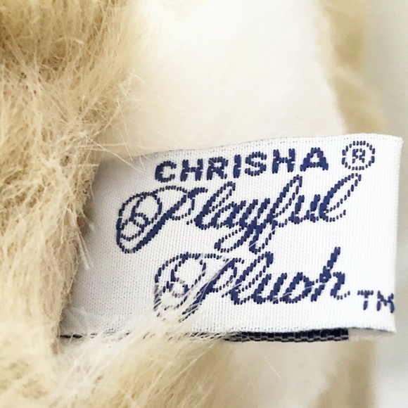 1988 Vintage Chrisha Playful Plush Easter Bunny Rabbit Big Ears 13" Super Clean! - Picture 5 of 8